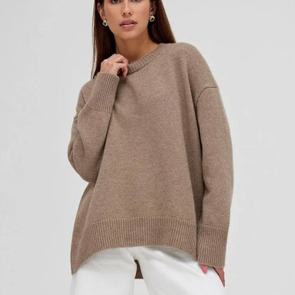 Anna | Damen Winterpullover mit Rippbündchen