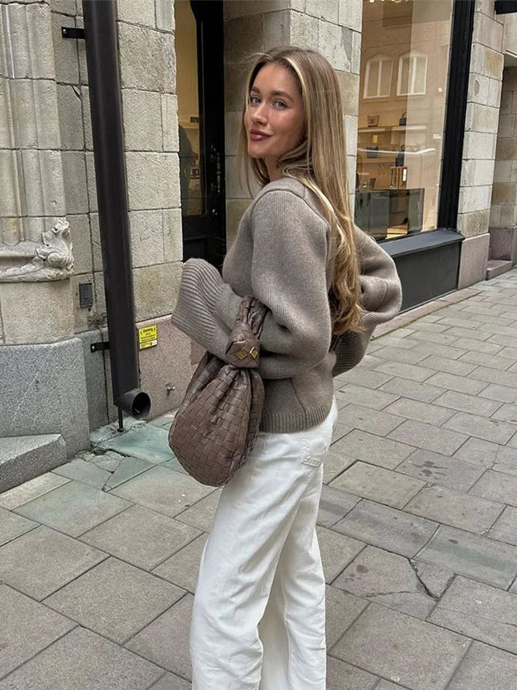 Carmen | Damen Knopf-Front Strickcardigan