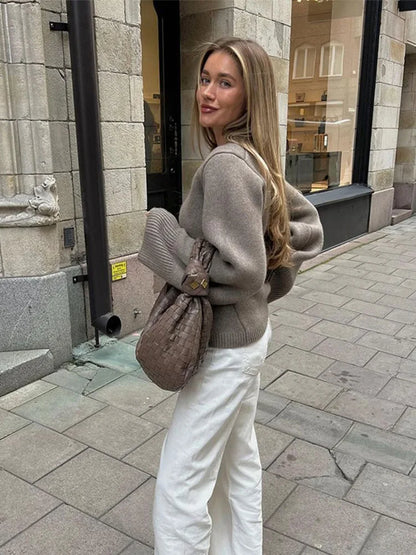 Carmen | Damen Knopf-Front Strickcardigan