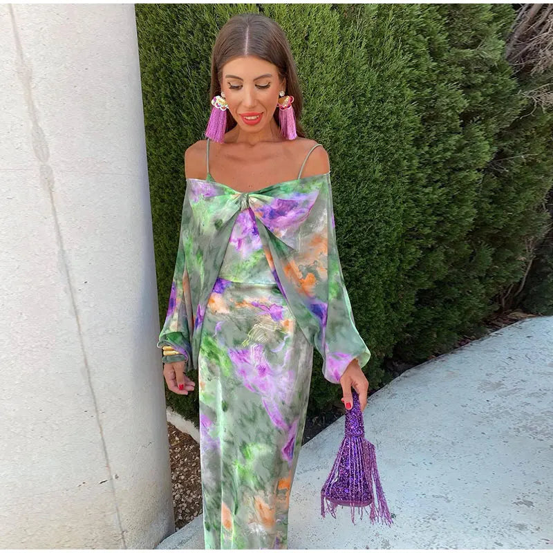 Doris | Damen Trägerkleid mit Blumenmuster