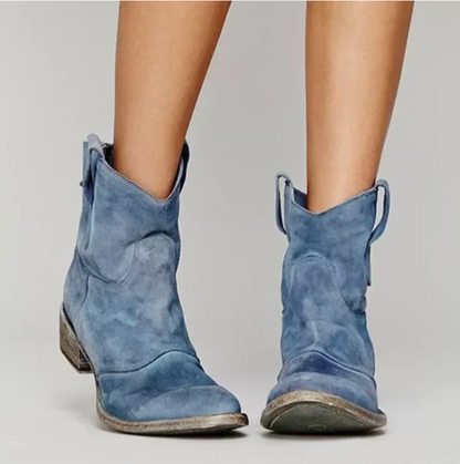 Doris | Damen Winter Western Stiefel mit Niedrigem Absatz