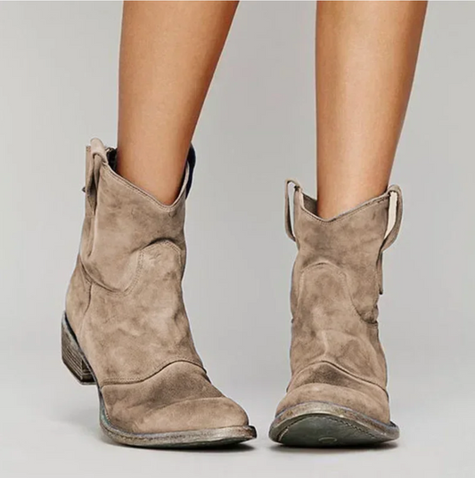 Doris | Damen Winter Western Stiefel mit Niedrigem Absatz
