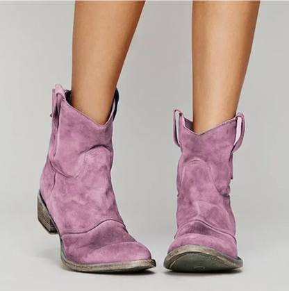 Doris | Damen Winter Western Stiefel mit Niedrigem Absatz