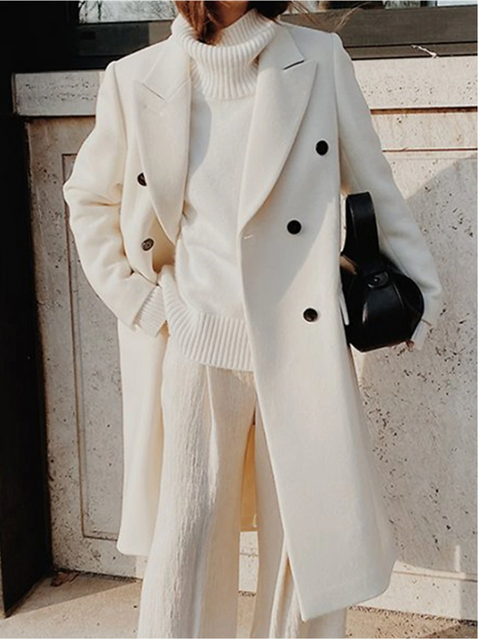 Greta | Damen Eleganter Langer Wintermantel