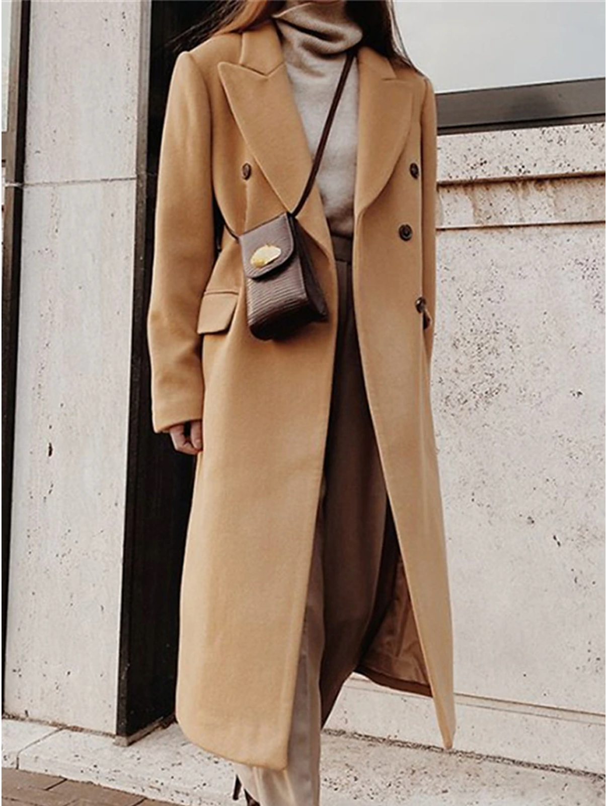 Greta | Damen Eleganter Langer Wintermantel