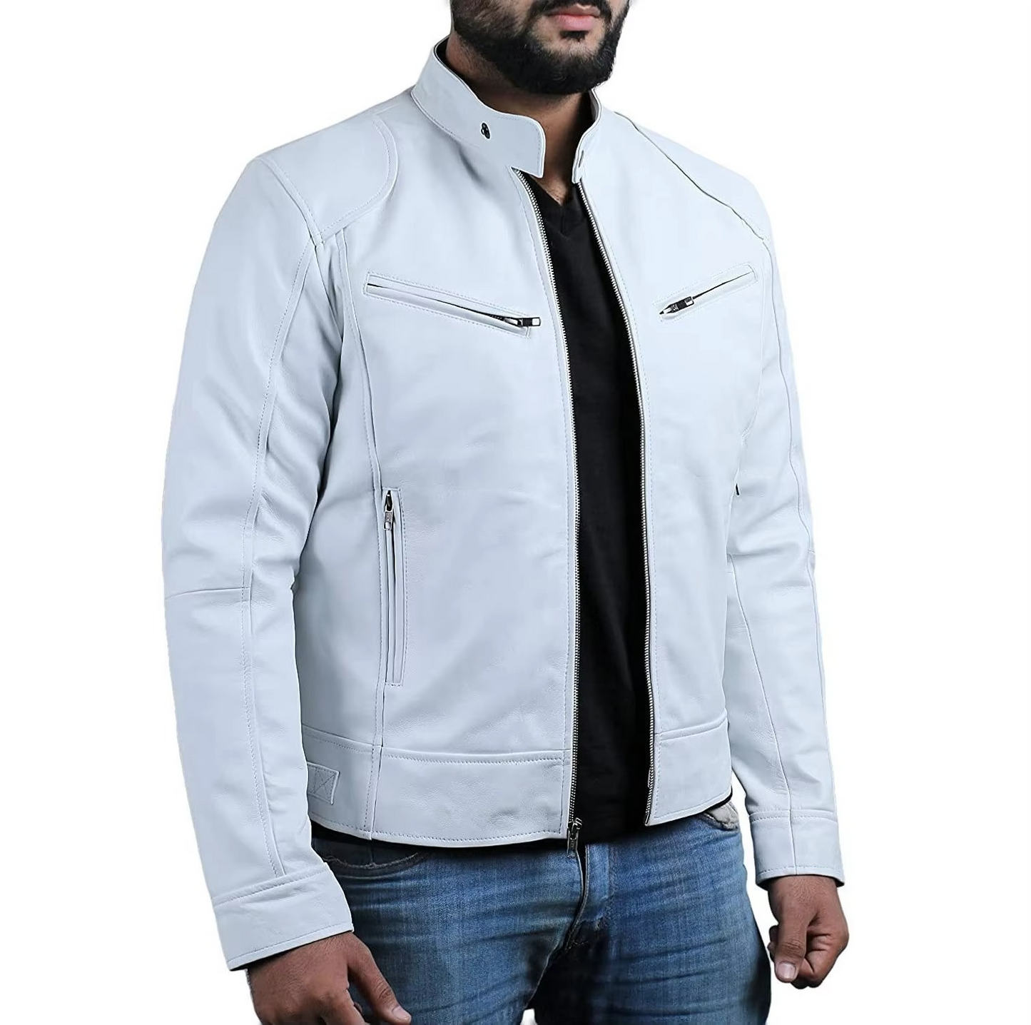 Alexander | Herren Klassische Bikerjacke im Bikerstil