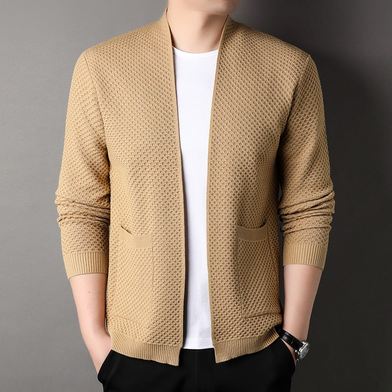 Friedrich | Herren Strukturierter Strickblazer mit Langarm