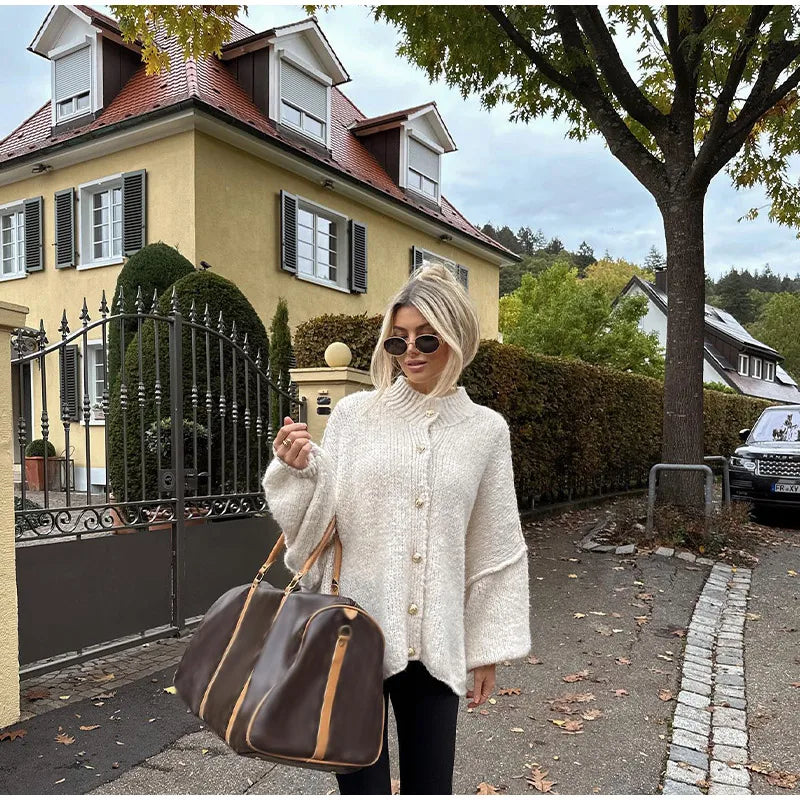 Barbara | Damen Freizeit Street-Style Strickcardigan