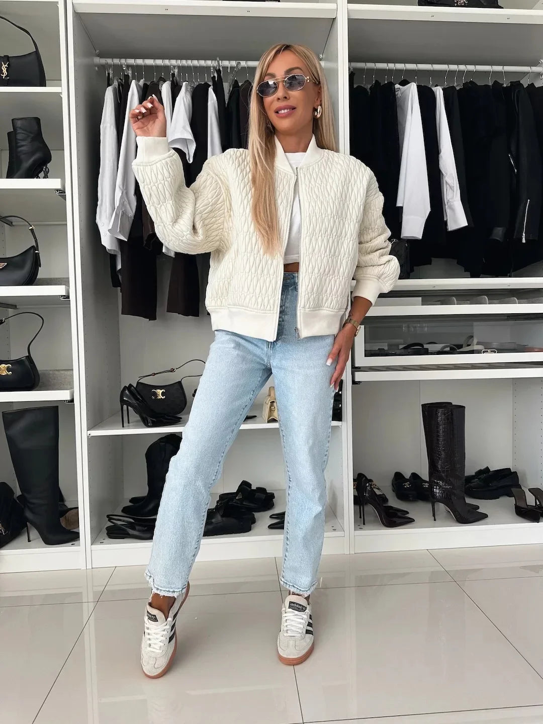 Jana | Damen Freizeitkurzjacke mit gesteppter Vorderseite