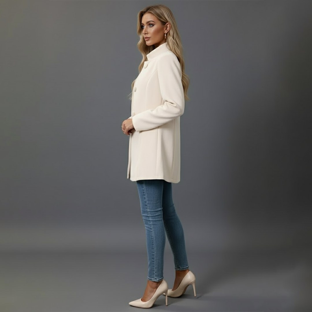 Lara | Damen Wintermantel Mit Knöpfen