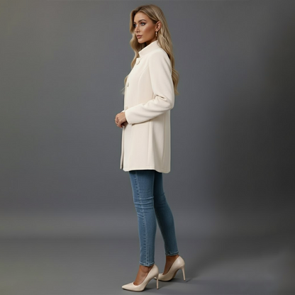 Lara | Damen Wintermantel Mit Knöpfen