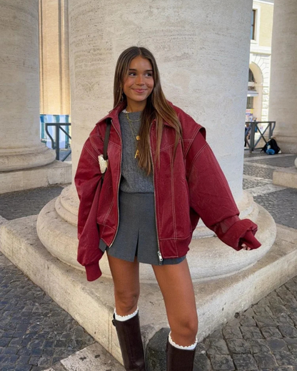 Hanna | Damen Oversized Jacke Trendiger Winter Street Style