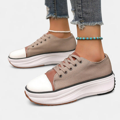 Verena | Damen Trendige Sneaker mit Rundspitze
