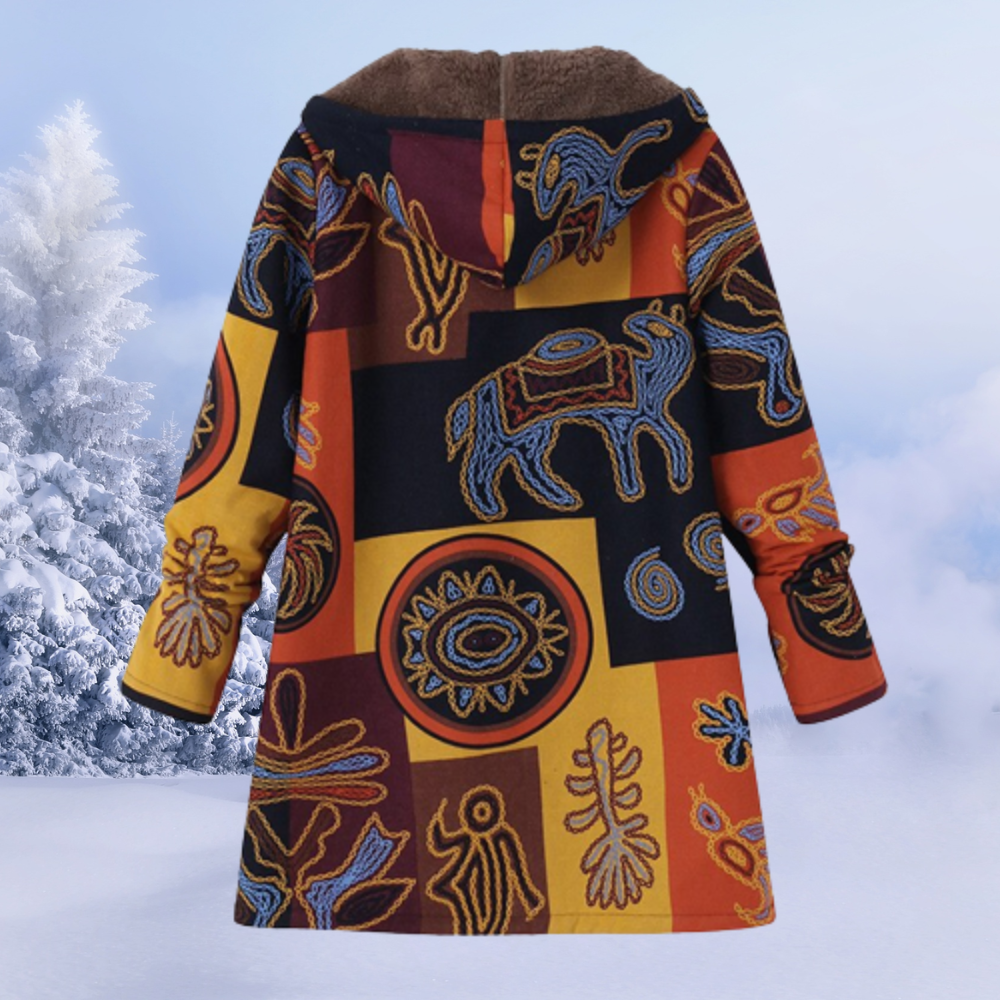 Emma | Damen-Hoodie mit buntem Tribal-Print