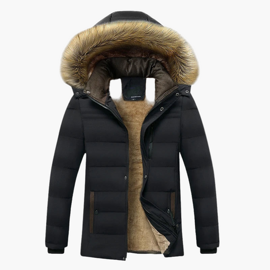 Lukas | Herren Thermo-Schutz Robuste Winterkapuzenjacke