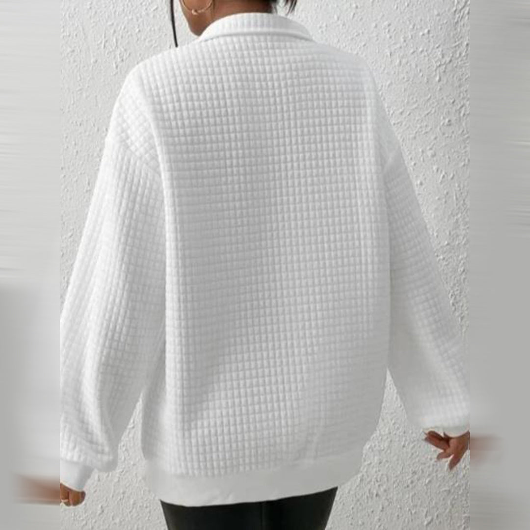 Annika | Damen Reißverschluss Viertel Pullover