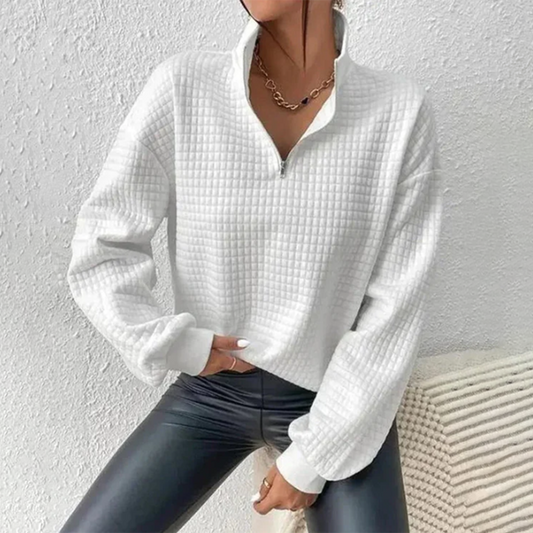 Annika | Damen Reißverschluss Viertel Pullover