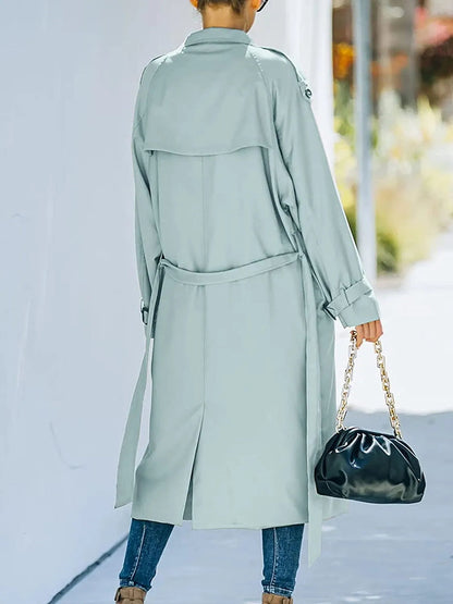 Jana | Damen Winter Trenchcoat mit Taillengürtel