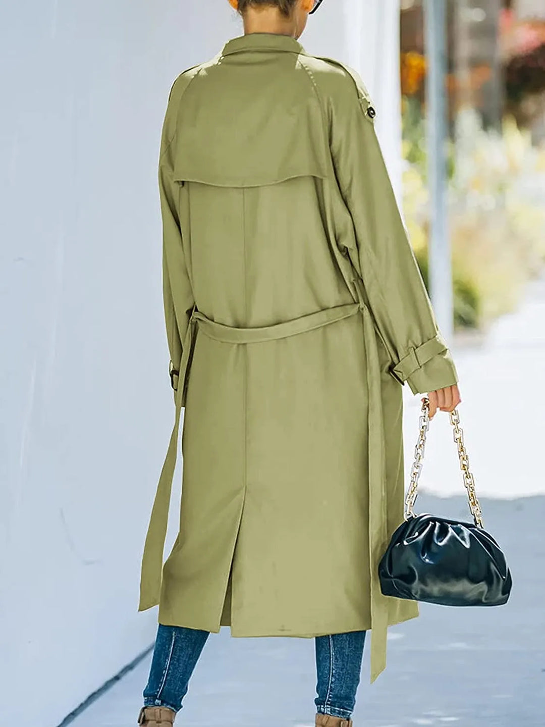Jana | Damen Winter Trenchcoat mit Taillengürtel