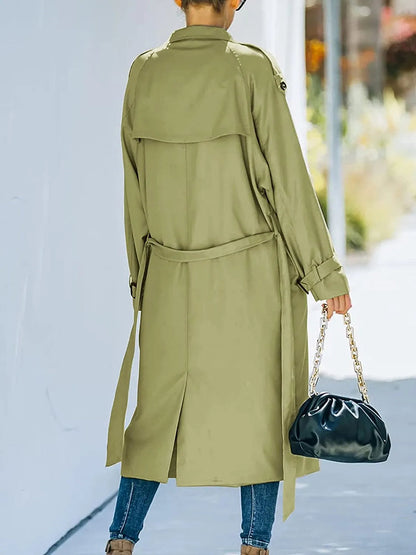 Jana | Damen Winter Trenchcoat mit Taillengürtel