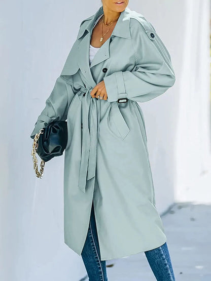 Jana | Damen Winter Trenchcoat mit Taillengürtel