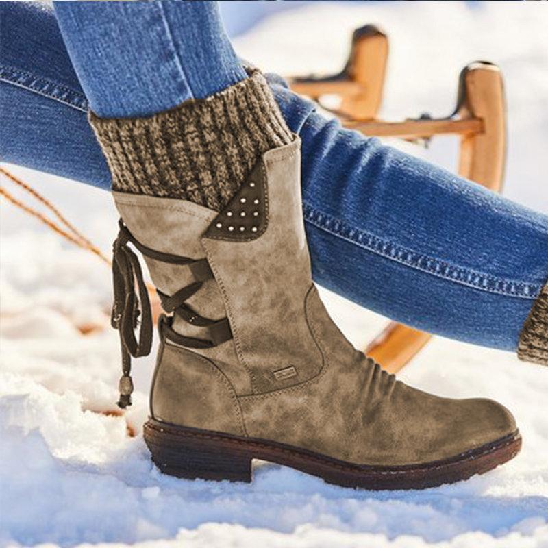 Greta | Damen-Winter-Stiefeletten mit Nietenverzierung