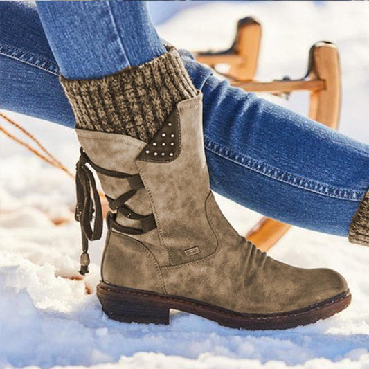 Greta | Damen-Winter-Stiefeletten mit Nietenverzierung