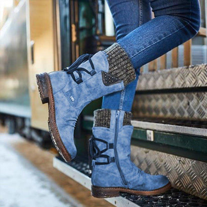 Greta | Damen-Winter-Stiefeletten mit Nietenverzierung