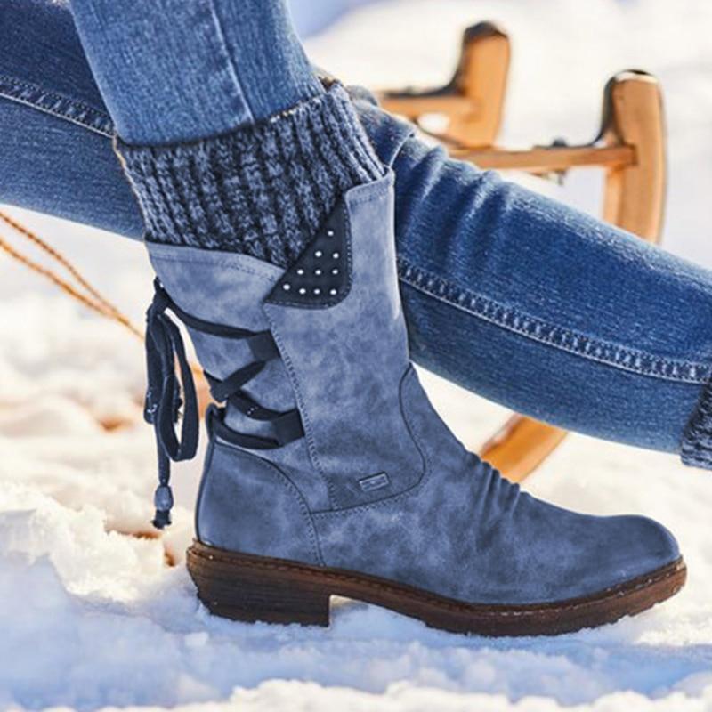 Greta | Damen-Winter-Stiefeletten mit Nietenverzierung