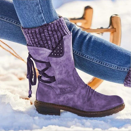 Greta | Damen-Winter-Stiefeletten mit Nietenverzierung