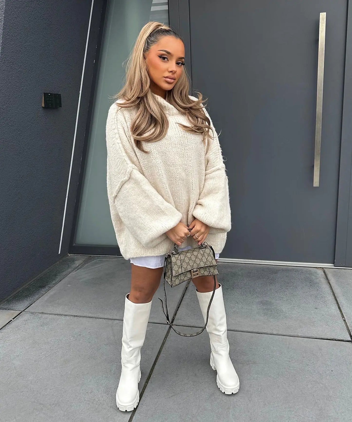 Susanne | Damen Übergroßer Lässiger Locker Geschnittener Pullover