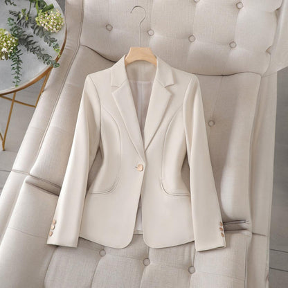 Emilia | Damen klassischer maßgeschneiderter Blazer mit Ein-Knopf-Design