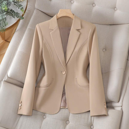 Emilia | Damen klassischer maßgeschneiderter Blazer mit Ein-Knopf-Design