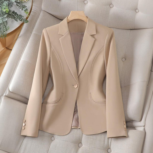 Emilia | Damen klassischer maßgeschneiderter Blazer mit Ein-Knopf-Design