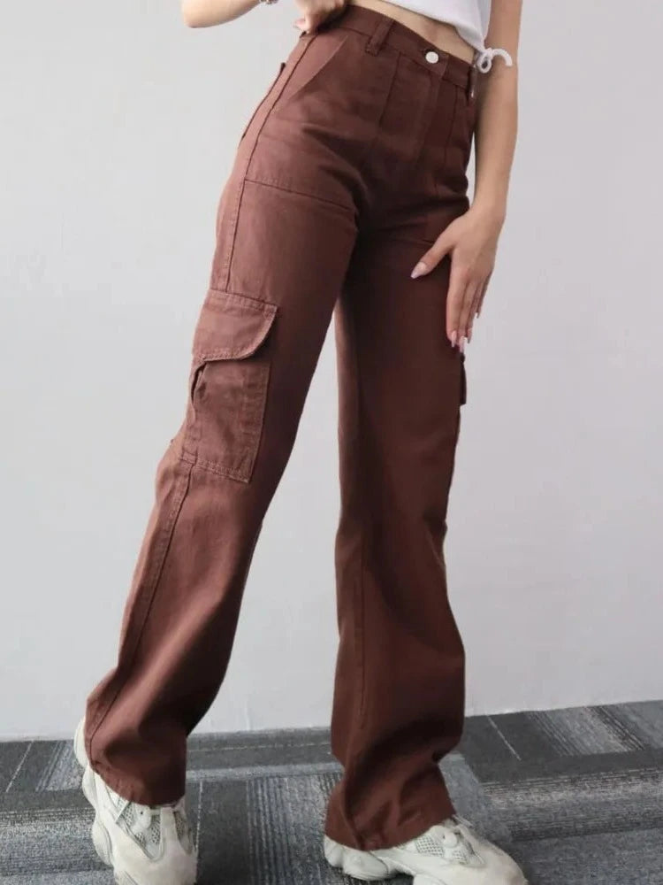Helga | Damen Winter Hohe Taillen Cargo-Hose