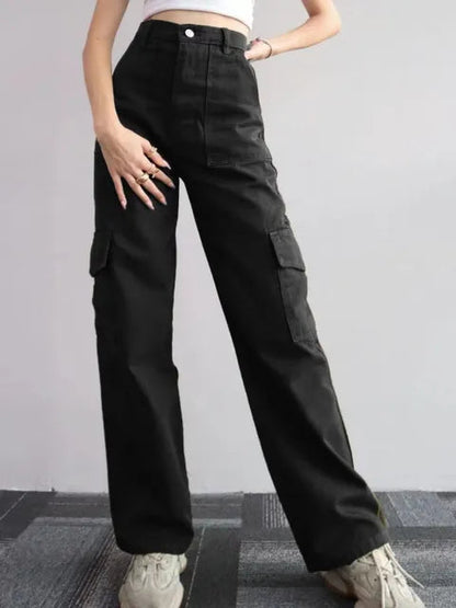 Helga | Damen Winter Hohe Taillen Cargo-Hose