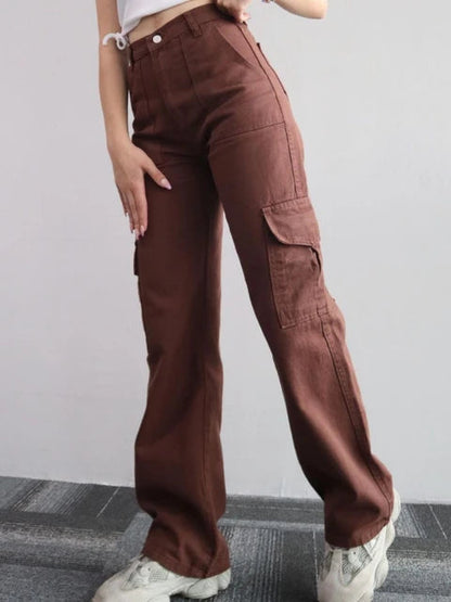 Helga | Damen Winter Hohe Taillen Cargo-Hose