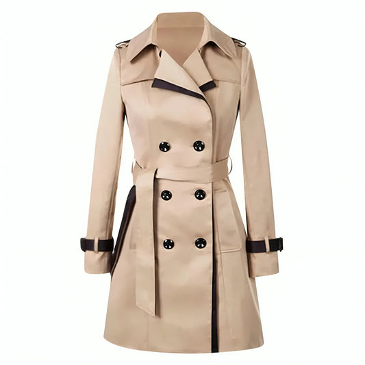 Greta | Damen Winter Trenchcoat mit Taillengürtel
