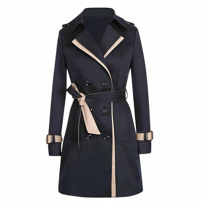 Greta | Damen Winter Trenchcoat mit Taillengürtel