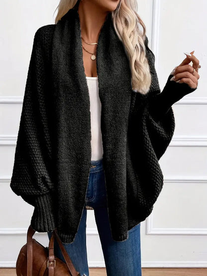 Bettina | Damen Winter Strickcardigan mit Offener Front