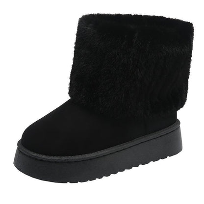 Frieda | Damen Winter Stiefel mit Kunstpelz Bündchen