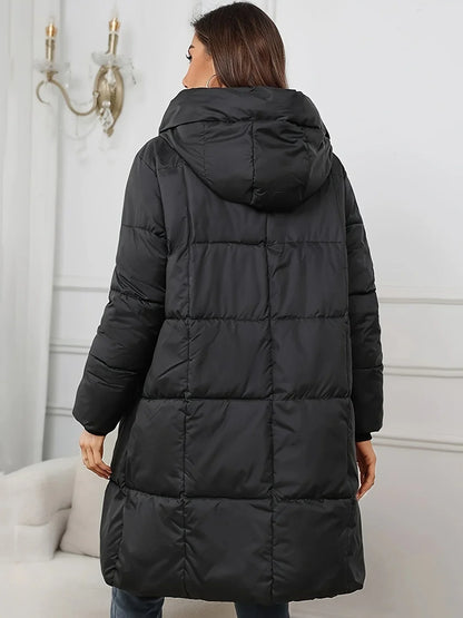 Sabine | Damen Warmer Kapuzen Puffermantel für den Winter