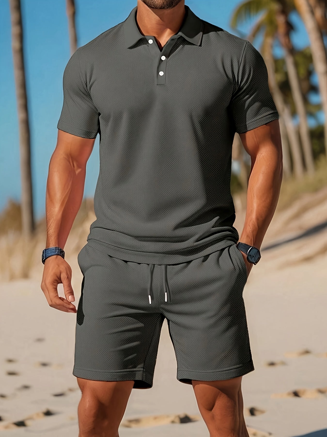 Markus | Herren Polohemd- und Shorts-Outfitset