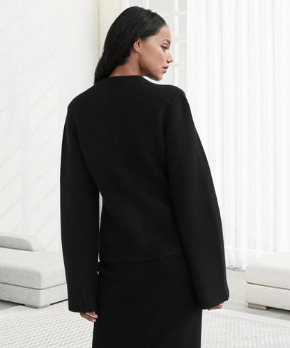 Birgit | Damen Knopf-Front Strickcardigan