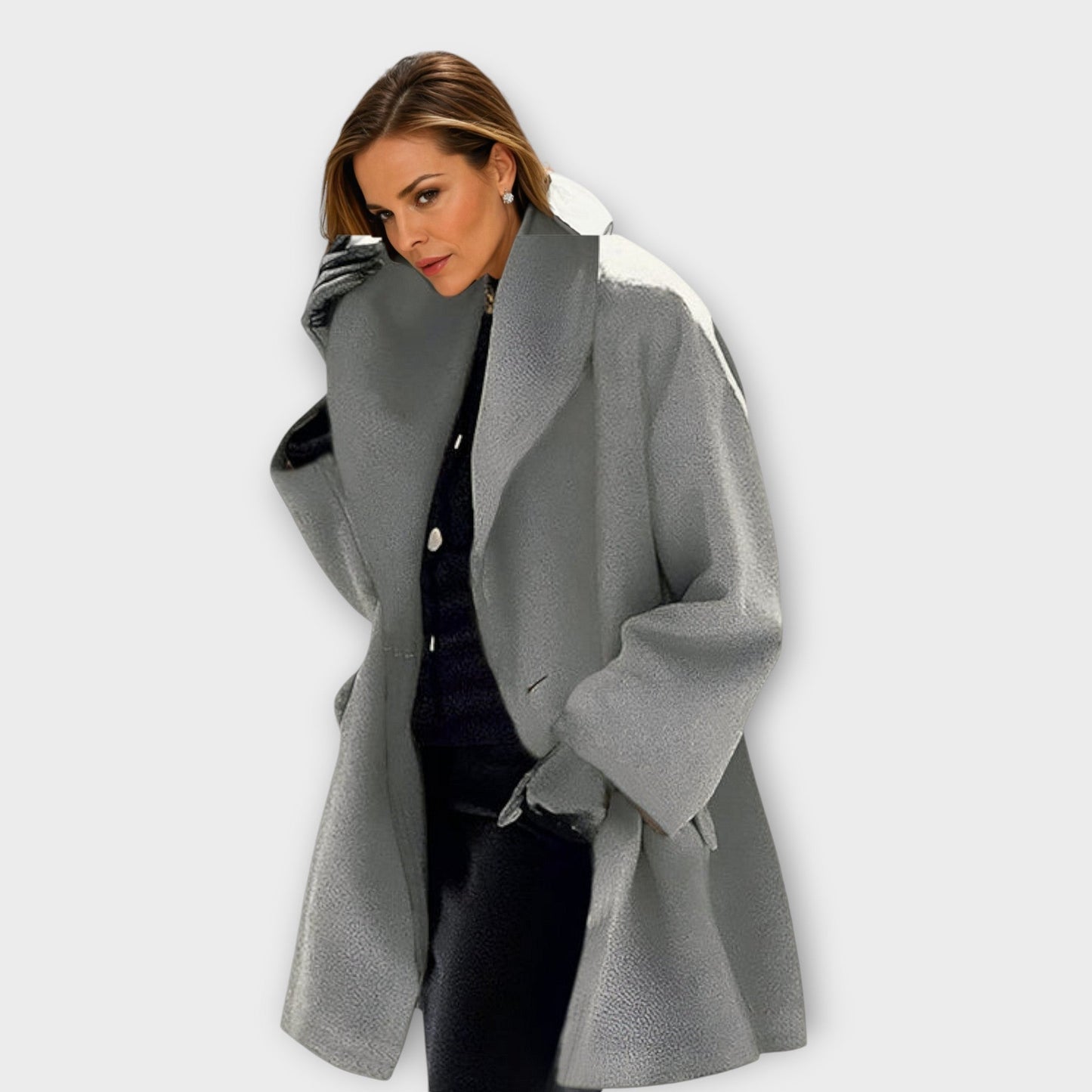 Gabriela | Oversized Wintermantel mit Breitem Kragen für Damen