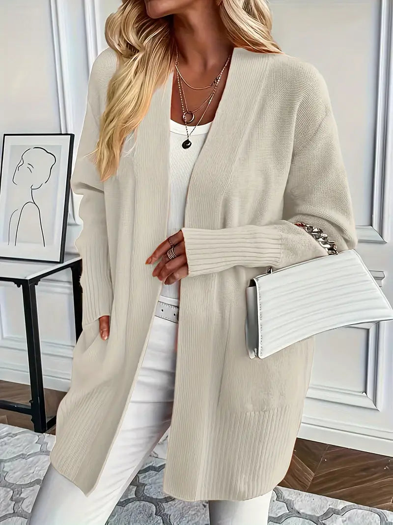 Viviane | Damen Gemütlicher Winter Cardigan mit offener Front