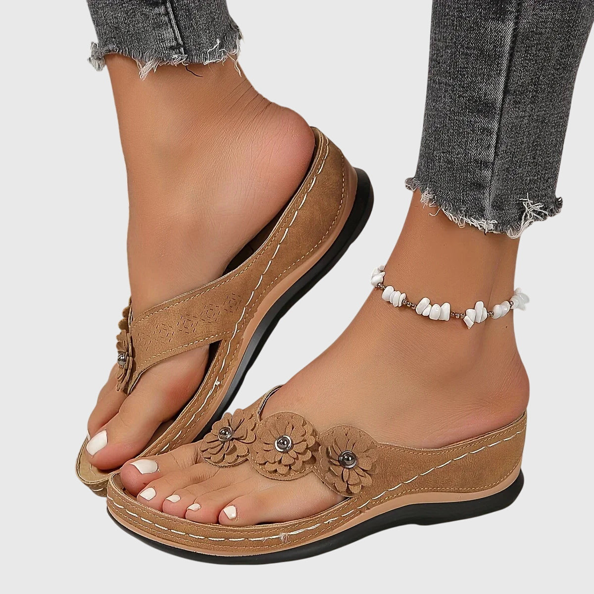 Lara | Damen Trendige Lässige Slip-On Sandalen