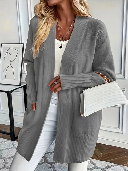 Viviane | Damen Gemütlicher Winter Cardigan mit offener Front