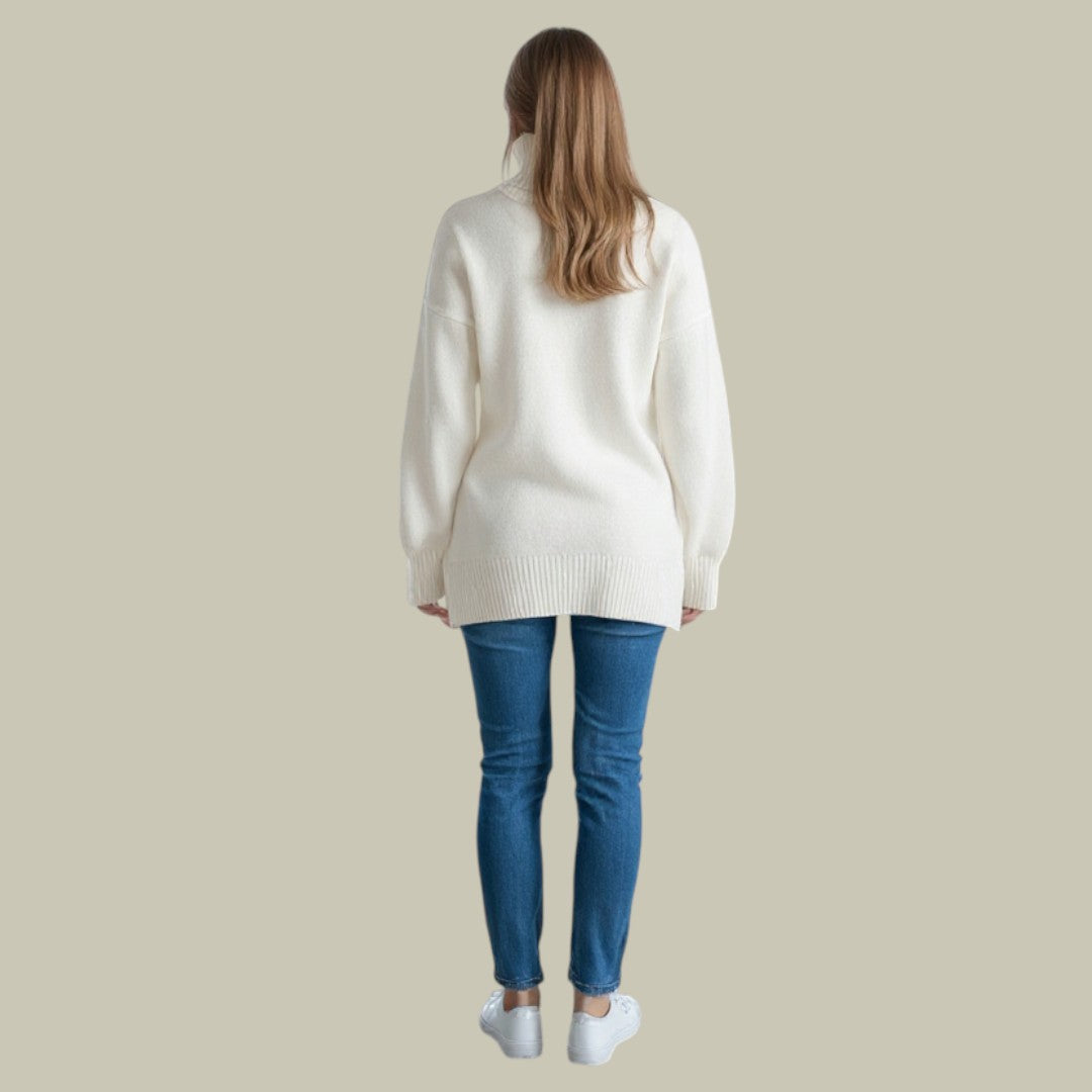 Sandra | Damen Locker Geschnittene Winter Rollkragenpullover