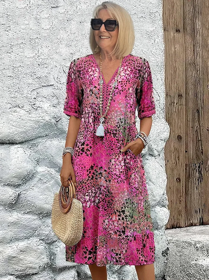 Annika | Damen Sommer Boho Kleid mit Taschen